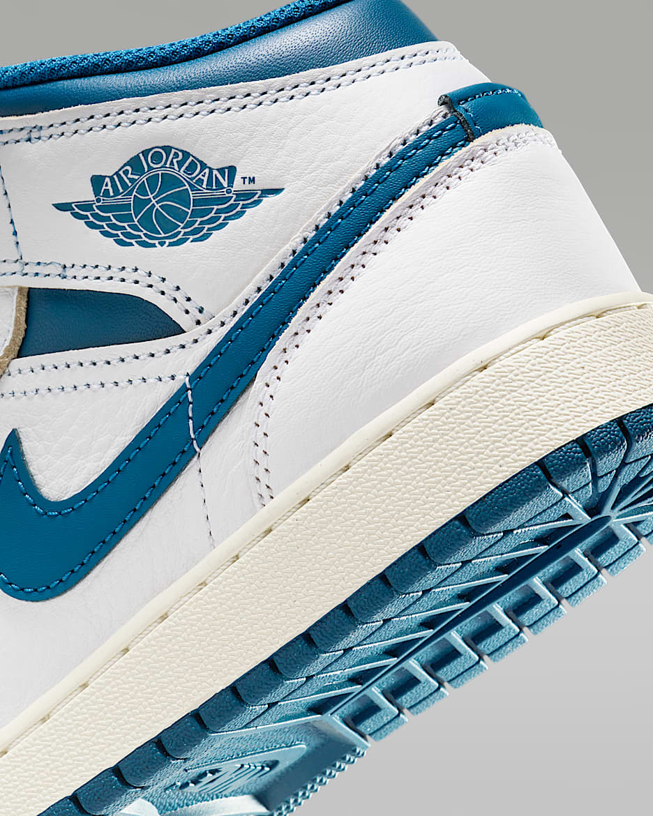 Nike jordan mid blauw sale